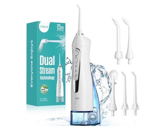 Coslus 300 ml Newest Oral Irrigator White Color Dental Flosser Teeth Pick, 300ML Larger Tank