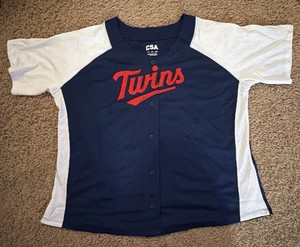 MN Twins button up light weight jersey - 2XL - Runs Small -