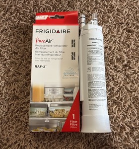 Frigidaire Refrigerator Filter and Water Filter, Air Filter is RAF-2 and Frigidaire Water Filter is FFPWFU01 PWF-1