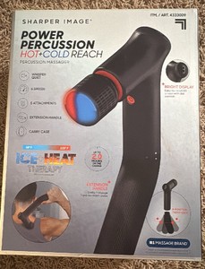 Sharper Image Power Percussion Massager, Hot or Cold, Comes With 5 Attachments