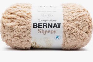 Bernat Sheepy Yarn, Light Fawn Color, 149 yards of yarn