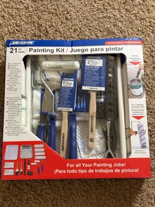 Vaughan 21 Piece Paint Kit with Brushes, Tray, Liners, Accessories, Home DIY Painting Set