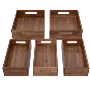 Seville Classics Acacia Storage Bin Set, 5-piece, Brand new Unused