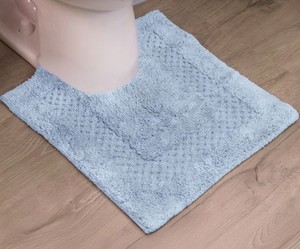 20x20 Classy Bathmat Collection Blue Cotton Tufted Bath Rug - Home