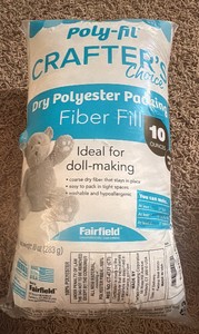 Poly-Fit Crafters Choice Dry Polyester Packing Fiber Fill, 10 ounces, Great for Doll making and Stuffed Animals
