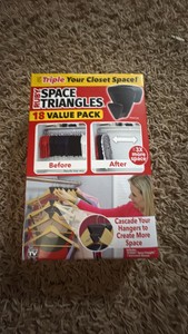 Ruby Space Triangles 18 Value Pack, Clothing Hook Attachments to Save Three Times The Space in Your Closet