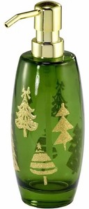 Holiday Tree Lotion Pump - glass bottle w plastic pump