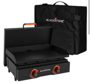 Blackstone 22 Griddle with Hard Cover and Carry Bag Bundle RETAIL $200.00 Great for Camping and Cabins