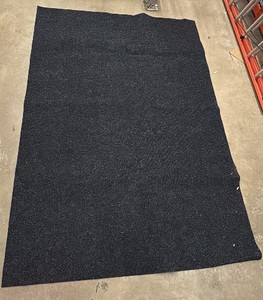 Ladge Gray Rug 9 feet x 6 feet, thinner material that can fit underneath door as it opens, great for garages, shops and more
