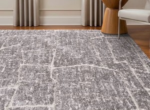 Gertmenian Turin Area Rug, Marais Gray, 53 x 7