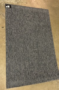 Transition Rug With Scrubbing Plastic Fibers to Clean Boots and Shoes, 30 x 60 Blue and Gray