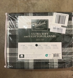 Woolrich Flannel 100% Cotton Sheet Set Queen, Green