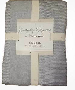Everyday Elegance HomeWear Table Cloth 60x102, Bristol Gray, Polyester Weave