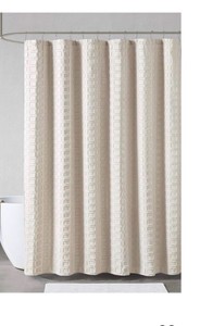 Madison Park Metro Shower Curtain for Bathroom, 72 x 72, SandAdds Privacy, Machine Washable, Geometric Pattern, OEKO-TEX Certified