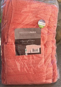 Madison Park Essentials 6-Piece Towel Set OrangeSalmon Color