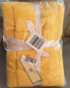 6-Piece Towel Set Yellow, 100% Cotton