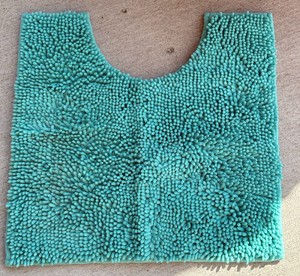 Teal Bathroom Toilet Rug