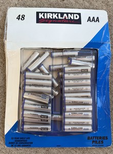 Kirkland Brand AAA Batteries, Customer Return, Wrong Size for Their Needs, Save Big, May Be Missing 12 Batteries