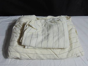 100% French Linen Duvet Cover & Sham Set - TwinTwin XL - Charcoal Pencil Stripe  BOKSER HOME