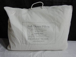 Soft 700 Fill Power Luxury White Duck Down Machine Washable White Bed Pillow - StandardQueen  BOKSER HOME