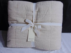 French Linen Box Stitch Quilt - KingCal King - Putty Heather  BOKSER HOME