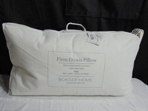 Firm 700 Fill Power Luxury White Duck Down Machine Washable White Bed Pillow - King  BOKSER HOME