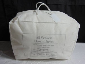 All Season 700 Fill Power Luxury White Duck Down Duvet Comforter Insert - KingCal King  BOKSER HOME