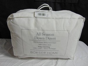 All Season 700 Fill Power Luxury White Duck Down Duvet Comforter Insert - KingCal King  BOKSER HOME