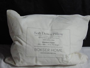 Soft 700 Fill Power Luxury White Duck Down Machine Washable White Bed Pillow - StandardQueen  BOKSER HOME