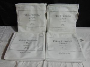 BOKSER Essentials Hospitality Pillow Protector Queen White Bulk Case of 20