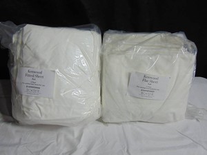Lot of 12 Bokser Home - Kenwood FlatFitted Sheets - Full - White