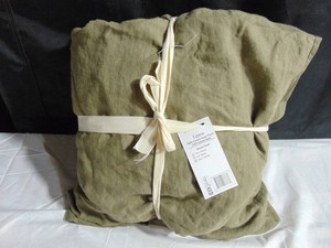 French Linen and Cotton Duvet Cover & Sham Set - KingCal King - Moss  BOKSER HOME