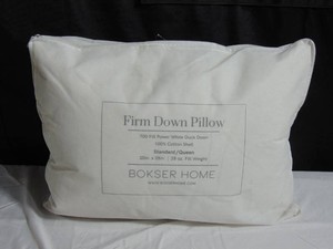 Firm 700 Fill Power Luxury White Duck Down Machine Washable White Bed Pillow - StandardQueen  BOKSER HOME