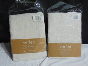 Lot of 2 Verlee Linen Pillowcases - King - Sand - 4 Pillowcases