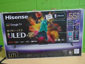 55 Inch Hisense  Class U7 Series Mini-LED QLED 4K UHD Smart Google TV 55u7k
