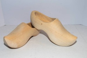 Vintage Made in Holland Wooden Clogs  Size 39