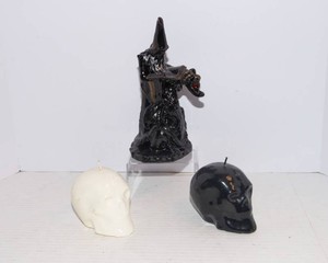 Wax Figurines - Skulls and Wizard