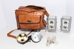 Two Vintage Spartus 6-20 Cameras