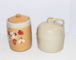 Stoneware Jug and Cookie Jar