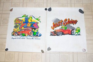 Two Vintage Felt 30th Annual Frog Follies Posters