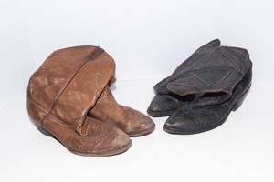 Two Leather Cowboy Boots