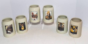 Lowenbrau Ceramic Mugs  Set of 6