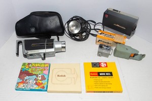 Vintage Camera Items - Argus Instant Load Super 8 Camera and Kodak Instamatic M2 Movie Camera