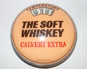 Calvert Extra Whiskey Glass-Faced Dial Thermometer