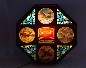 Schmidt Plastic Light Up Sign  1975