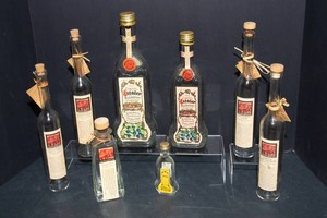 Johannes Berner and Staller Empty Liquor Bottles