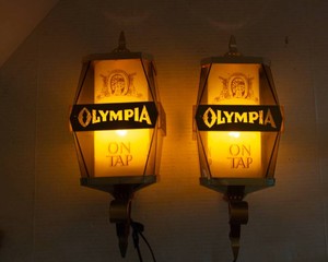 Olympia Beer On Tap Lighted Wall Sconces  Set of Two