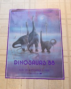 1988 Science Museum of Minnesota Dinosaurs Poster
