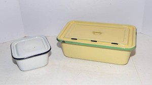Vintage Enamel Refrigerator Boxes