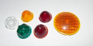 Vintage Glass Beam and Bullet Lights  Assorted Makers